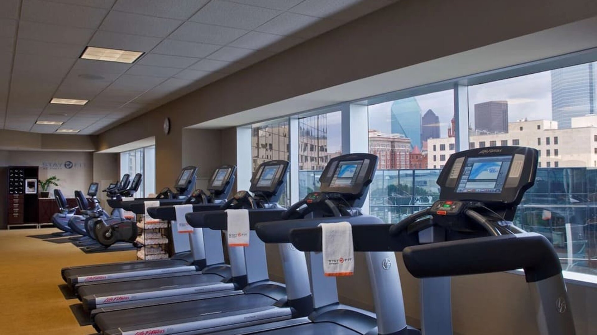 Fitness center at Hyatt Regency Dallas.