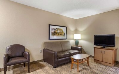 TV lounge at Extended Stay America.