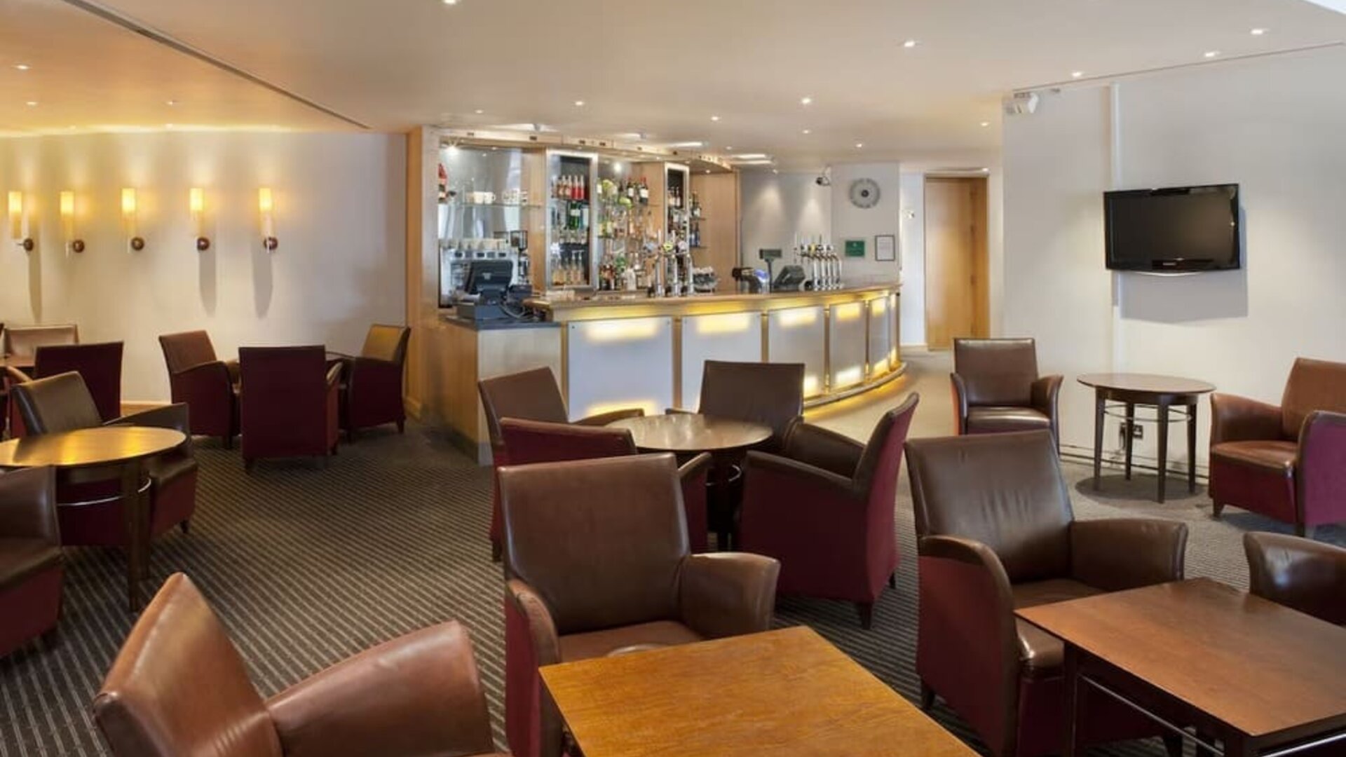Bar lounge area at Best Western London Heathrow Ariel Hotel.