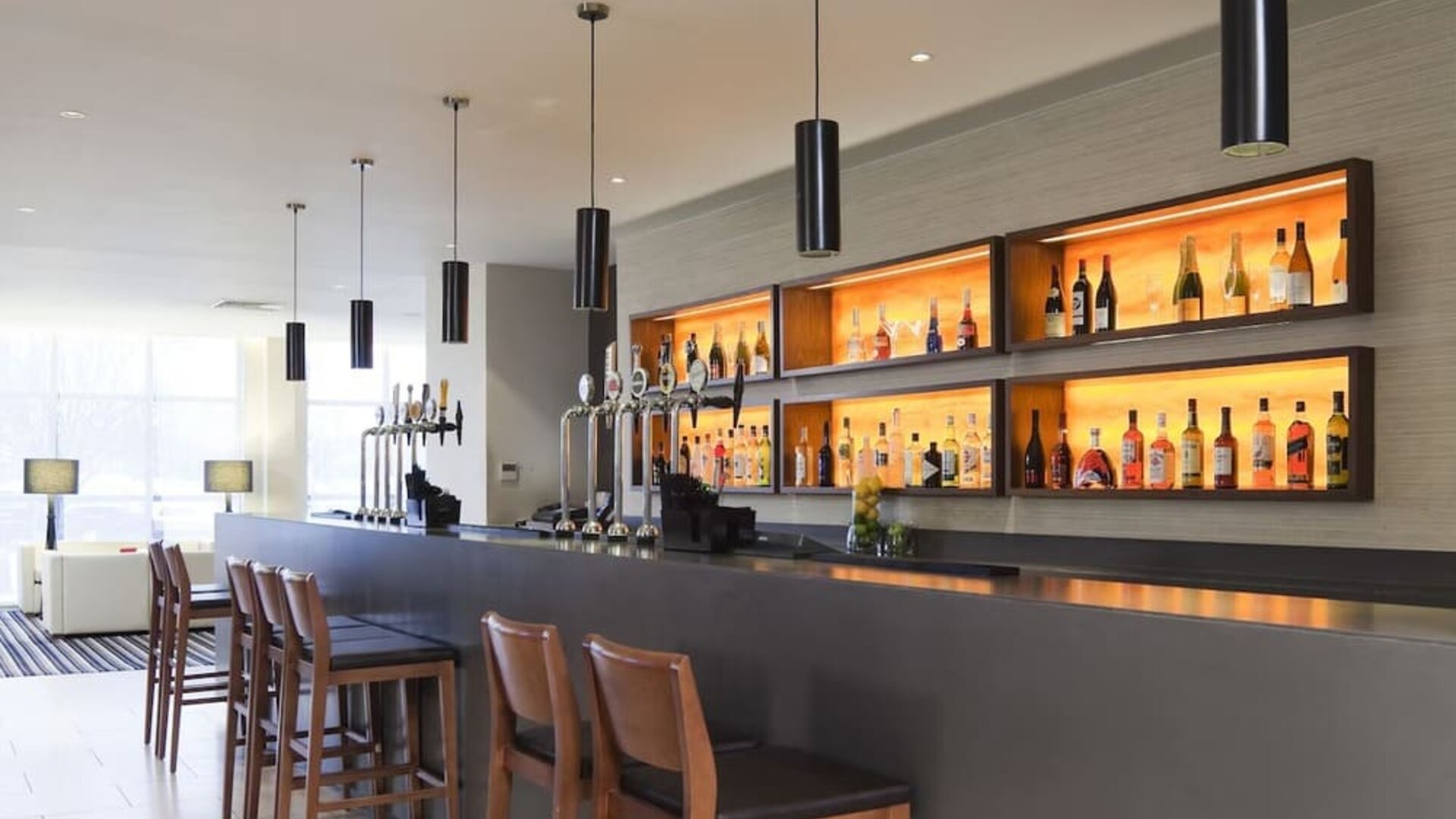 Hotel lobby with lounge area at Crowne Plaza London - Heathrow.