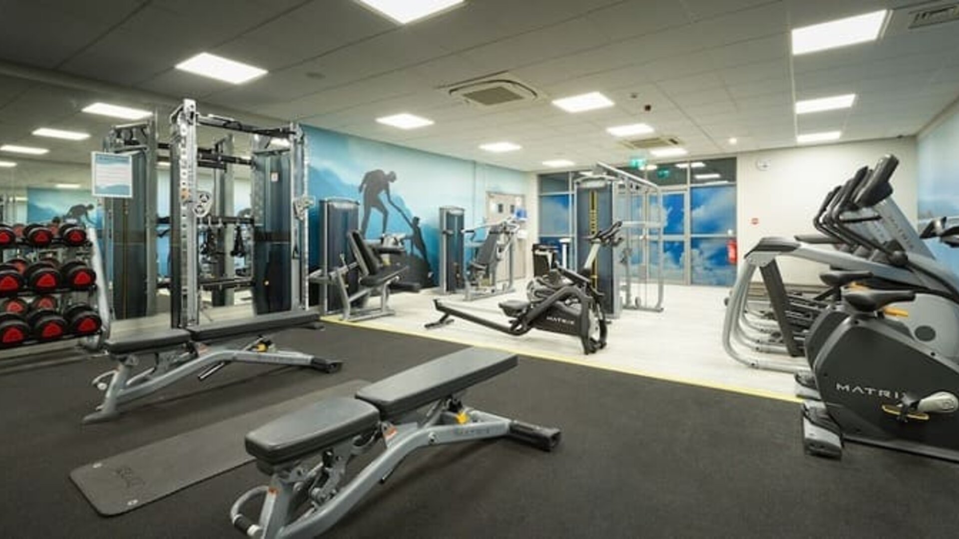 Fully equipped fitness center at Crowne Plaza London - Heathrow.