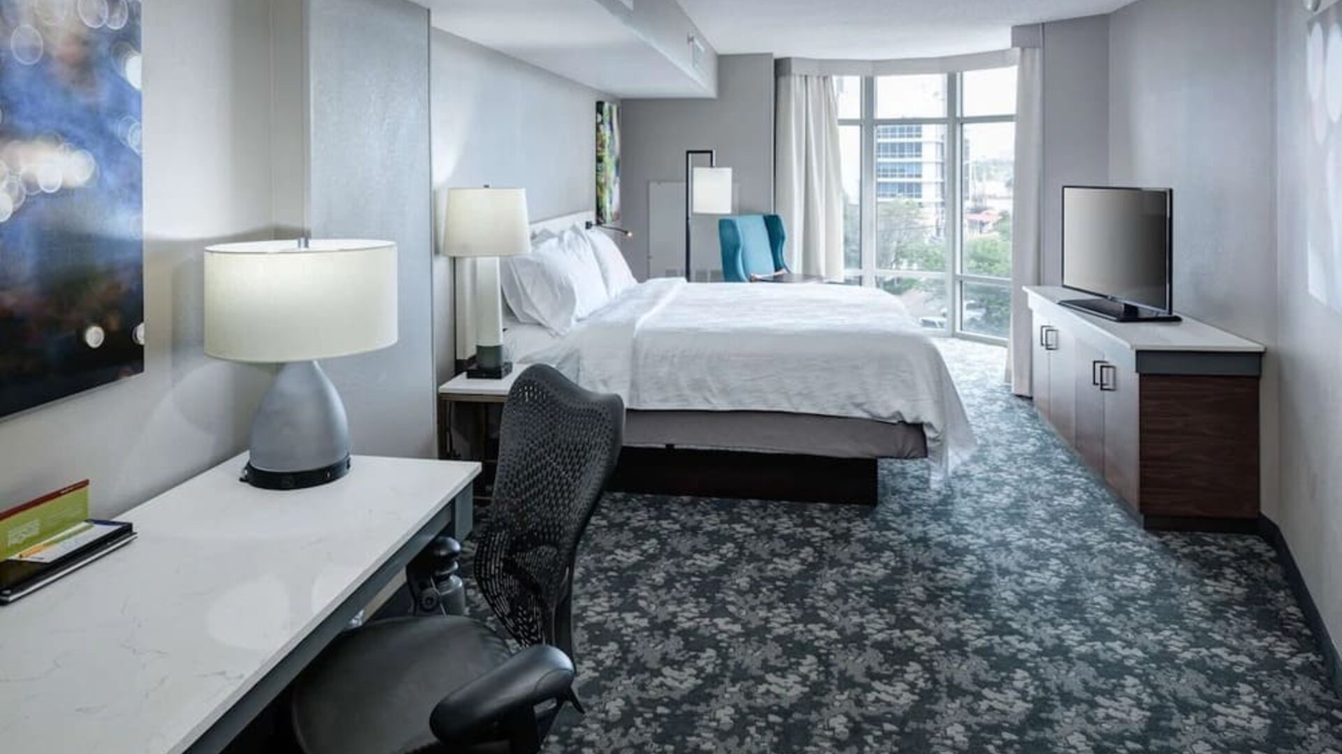 Day use room with work desk at Hilton Garden Inn Nashville Vanderbilt.