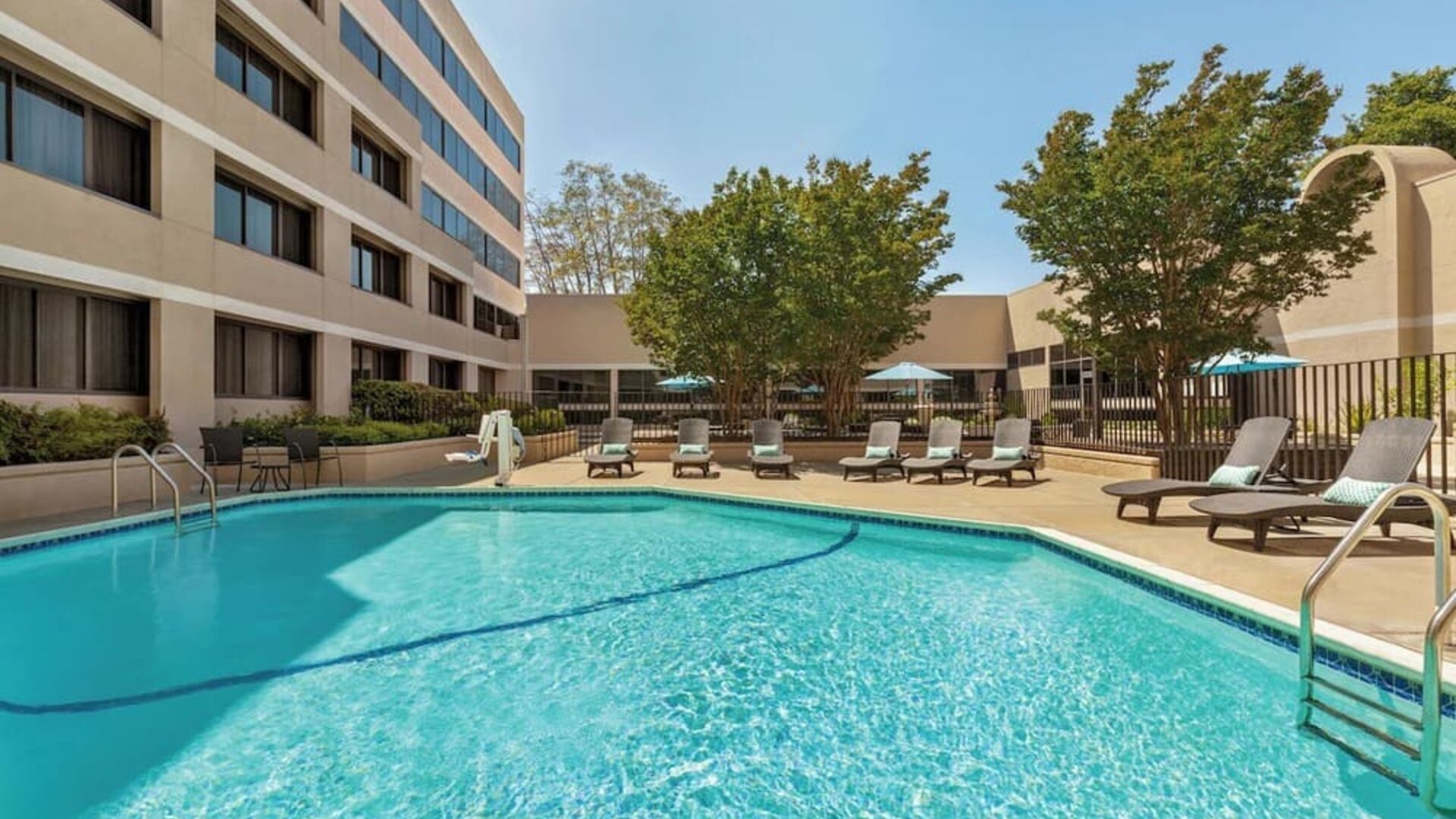 Refreshing outdoor pool at Radisson Hotel Sunnyvale Silicon Valley.