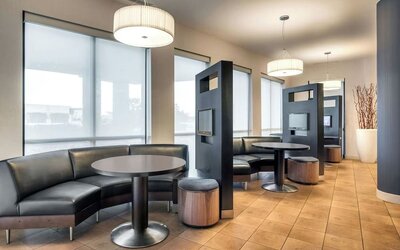 Media pods perfect for coworking at Courtyard By Marriott Houston NASA/Clear Lake.