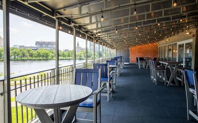 Terrace perfect for coworking at Hyatt Regency Boston/Cambridge.