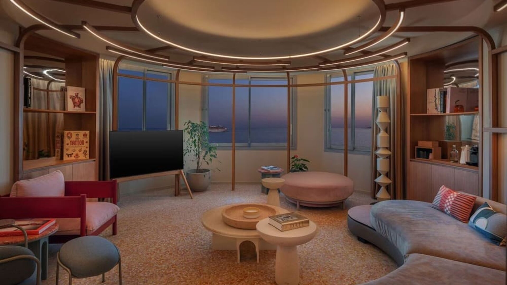 Hotel lounge area at Canopy By Hilton Cannes.