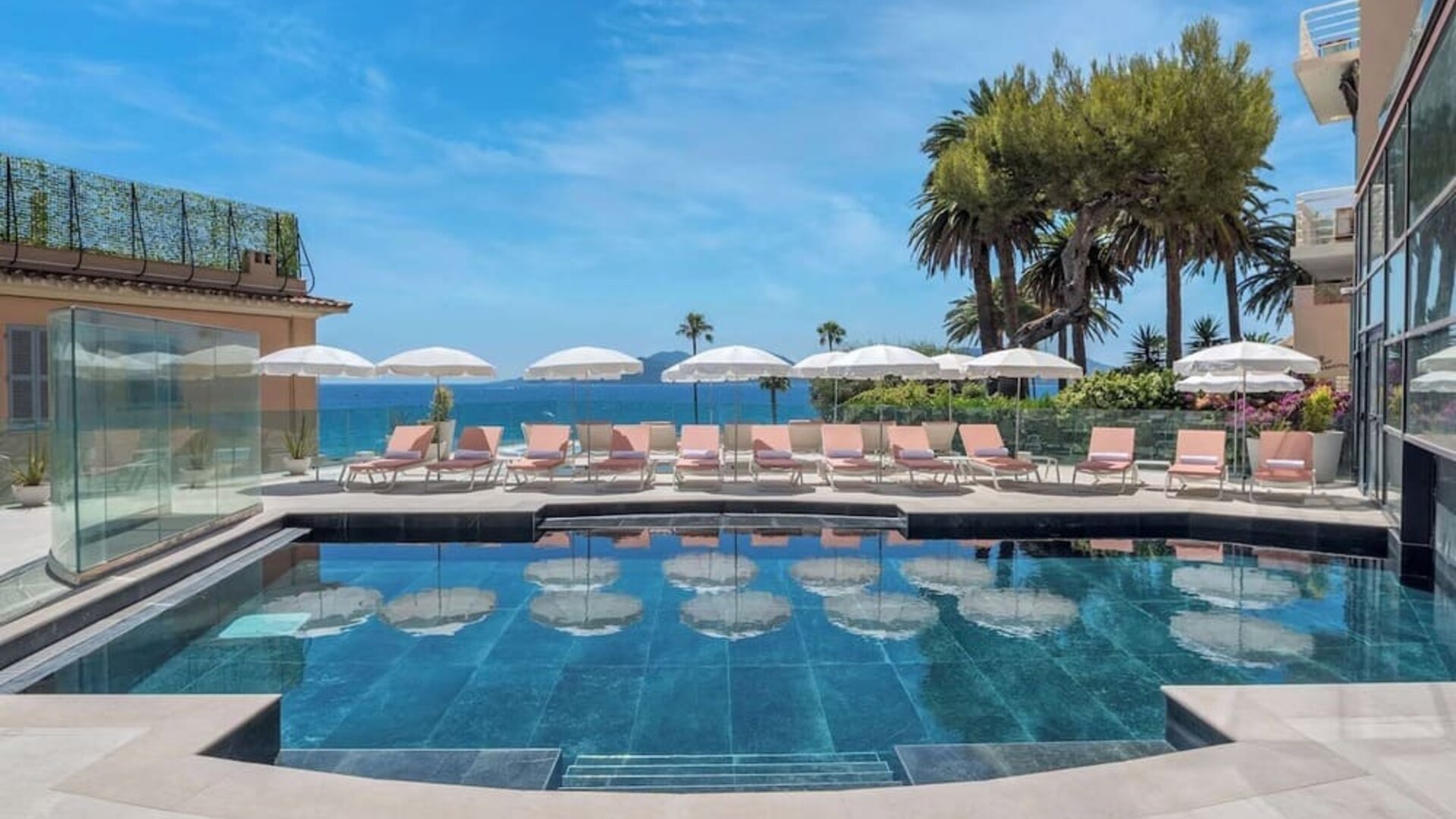 Outdoor pool area at Canopy By Hilton Cannes.