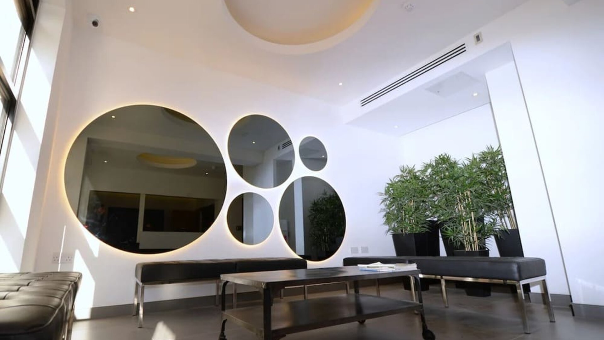 Lobby lounge at Pelican London Residence & Hotel.