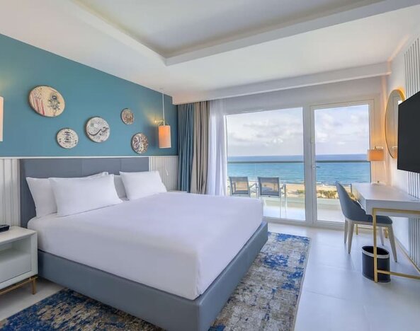 Romantic king room at Hilton Skanes Monastir Beach Resort.