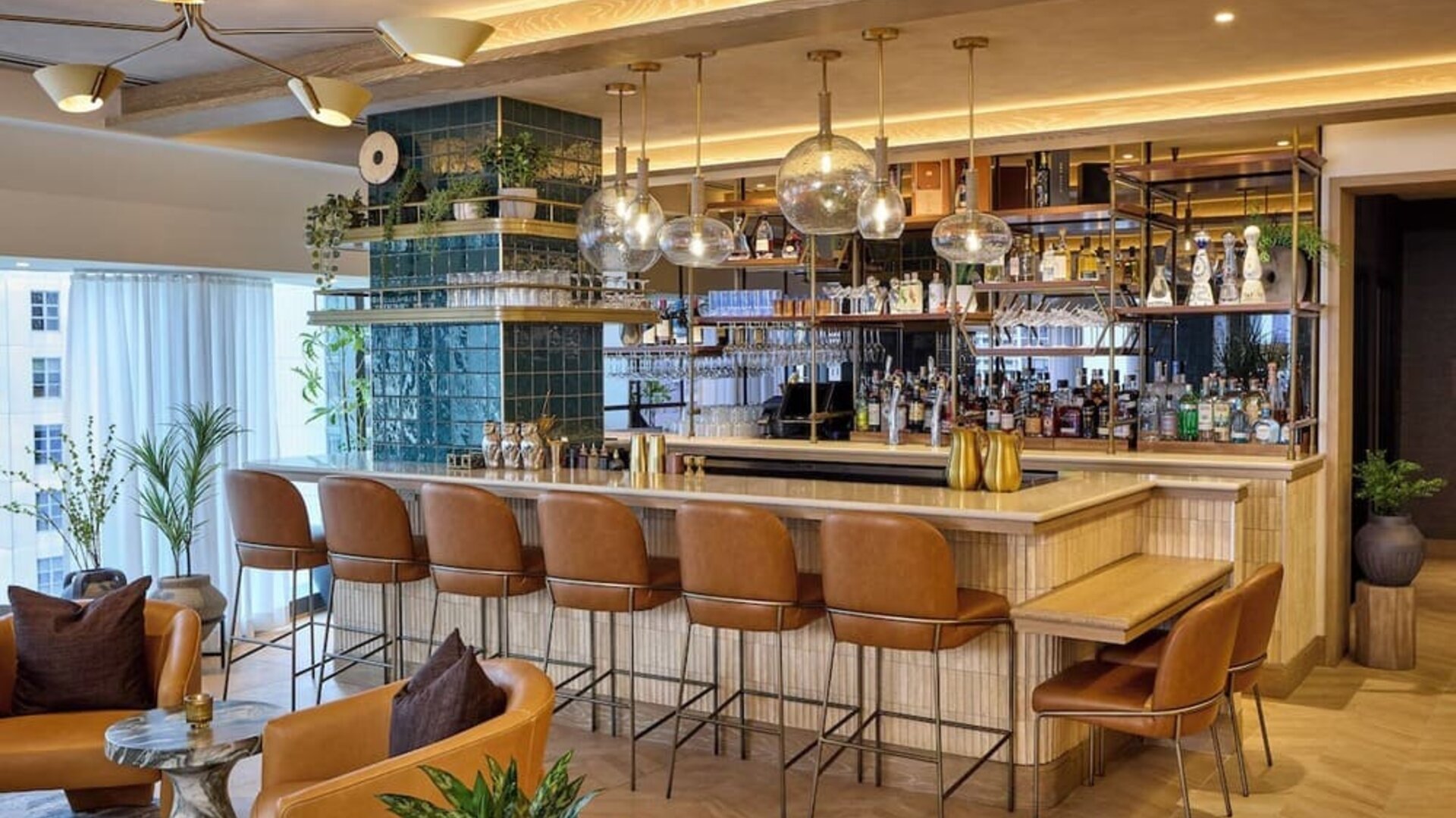 Hotel bar at Viceroy Chicago.