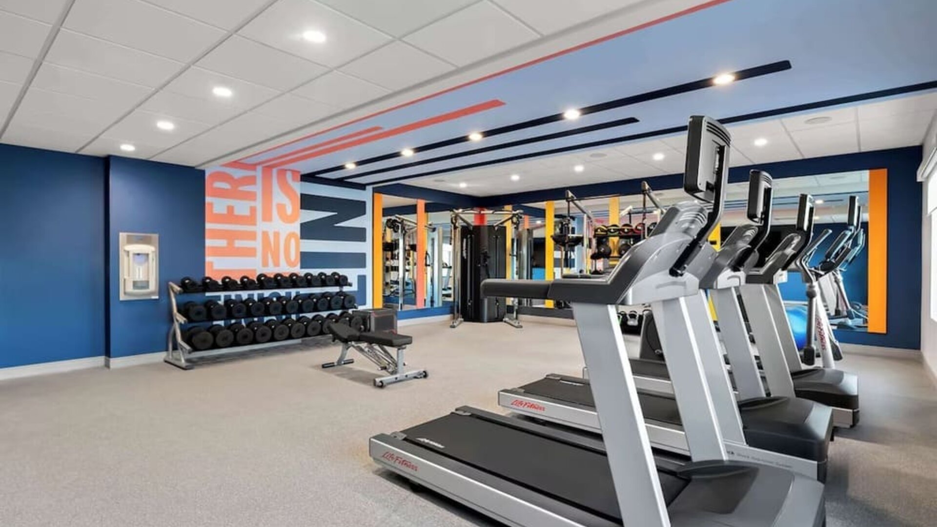 Fitness center at Hampton Inn & Suites Corona, CA.