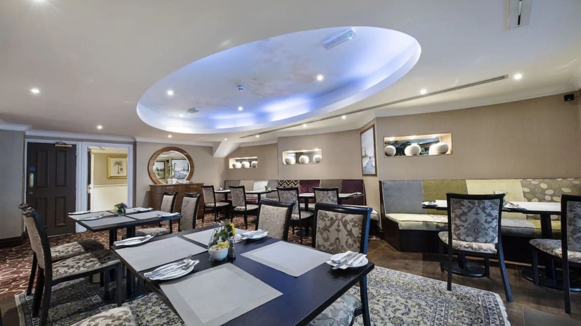 On-site restaurant at The Colonnade Hotel.