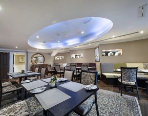 On-site restaurant at The Colonnade Hotel.