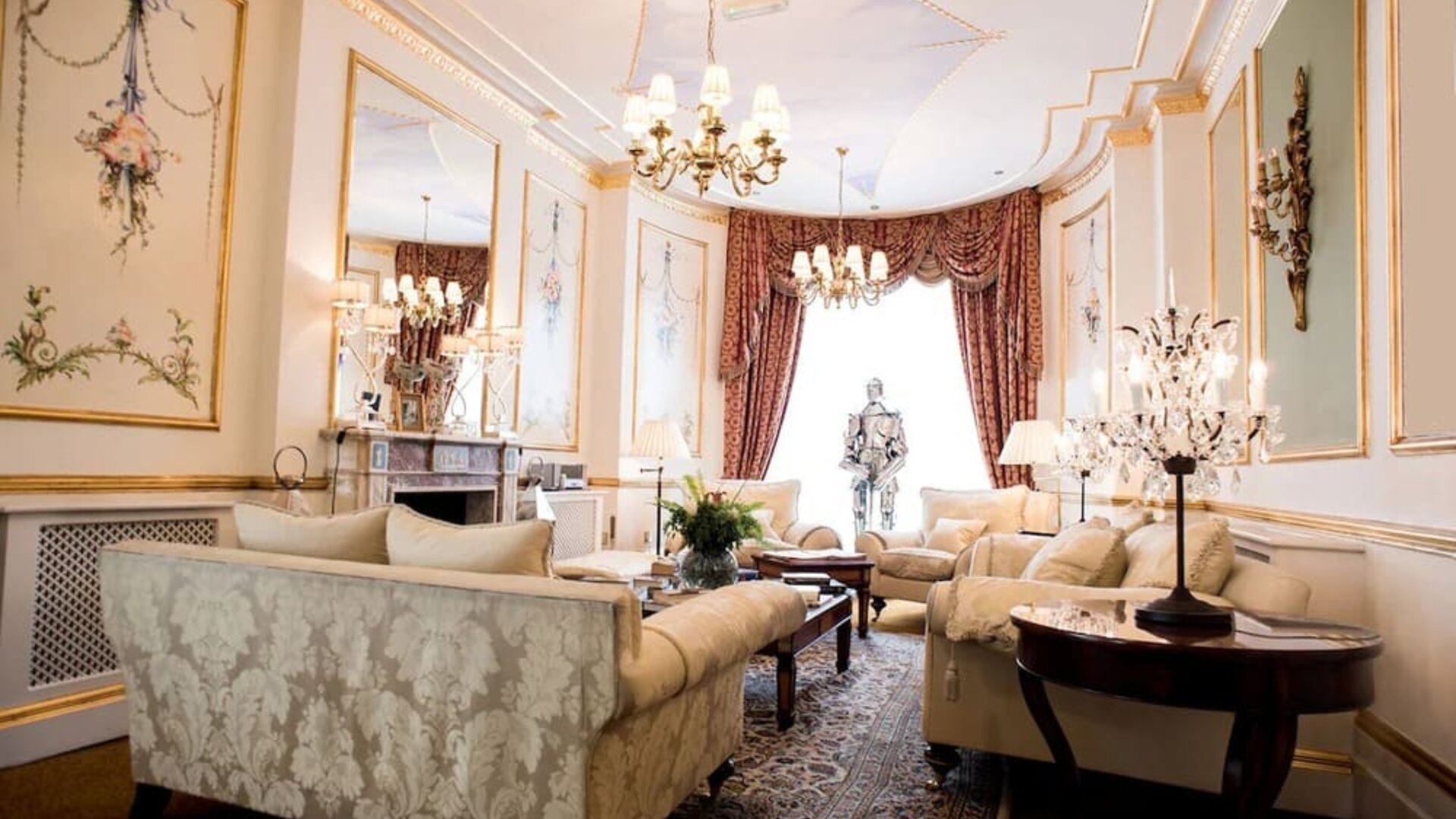 Lobby lounge at The Colonnade Hotel.