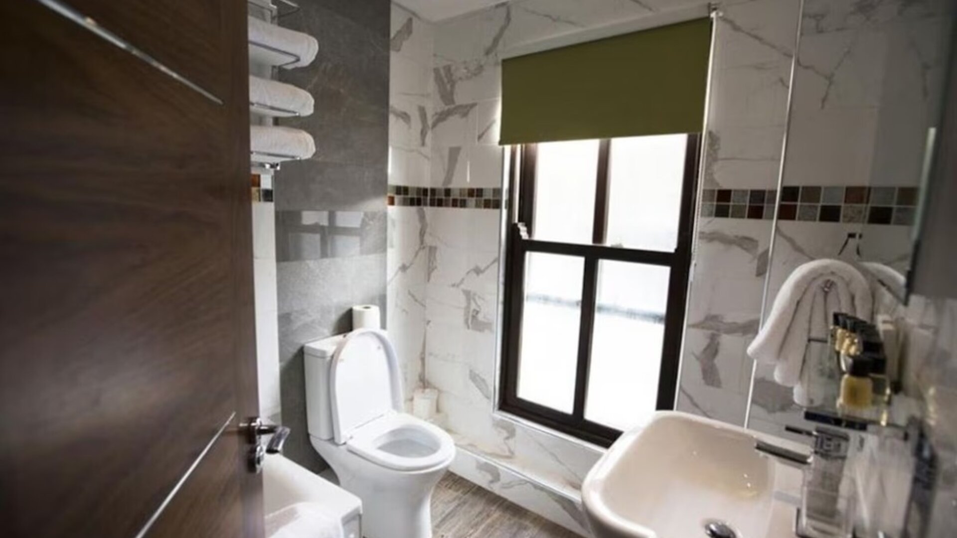 Private bathroom at Cheshire Hotel.