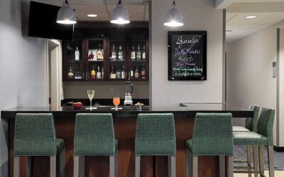 Hotel bar at Fairfield Inn & Suites Kansas City Overland Park.
