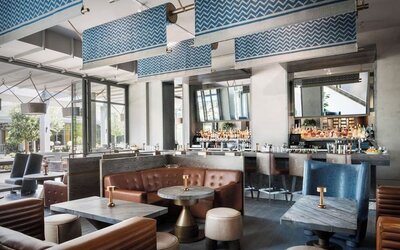 Hotel bar perfect for coworking at Hotel Nia, Autograph Collection.