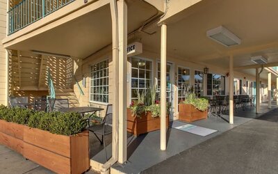 Patio perfect for coworking at The Stevenson Monterey.