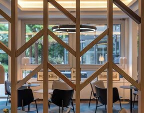 Reception and lobby seating at DoubleTree By Hilton Paris Bougival.
