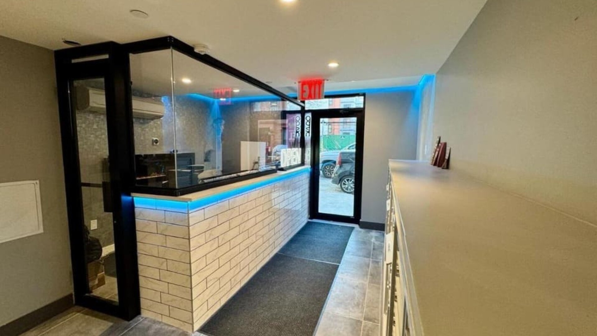 Reception area at Rose Hotel, Bronx.