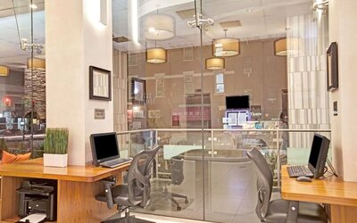Business center at Wyndham Garden Chinatown NYC.