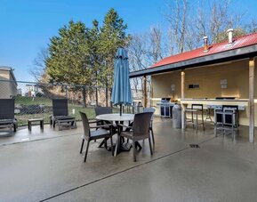 Grill and picnic area at Comfort Inn & Suites Triadelphia.