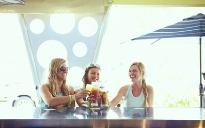 Poolside bar at Plunge Beach Resort.