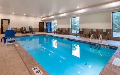 Refreshing indoor pool at Comfort Inn & Suites Mankato.