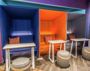 Comfortable and sound-proof workspace cubicles at Tru By Hilton Bowling Green.