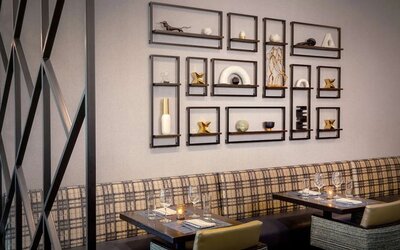 Dining area at Hilton Garden Inn Washington DC Downtown.