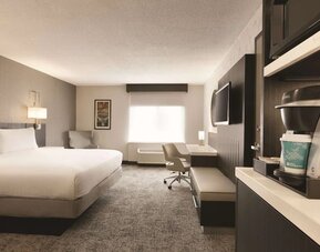 Day use room with work desk at Hilton Garden Inn Washington DC Downtown.