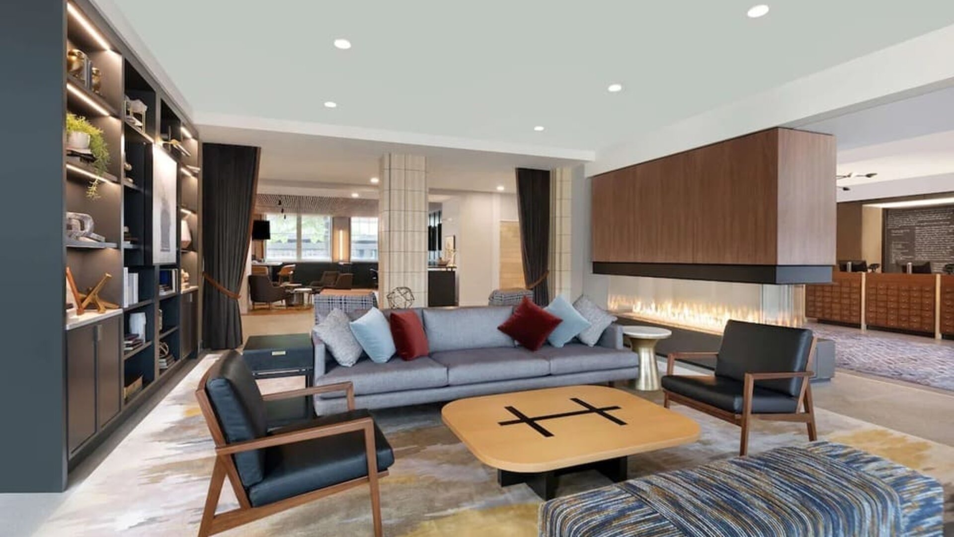 Lobby and coworking lounge at The Slate Denver, Tapestry Collection By Hilton.