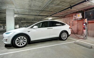 Electric vehicle charging station available at Hampton Inn & Suites Sunnyvale Silicon Valley.