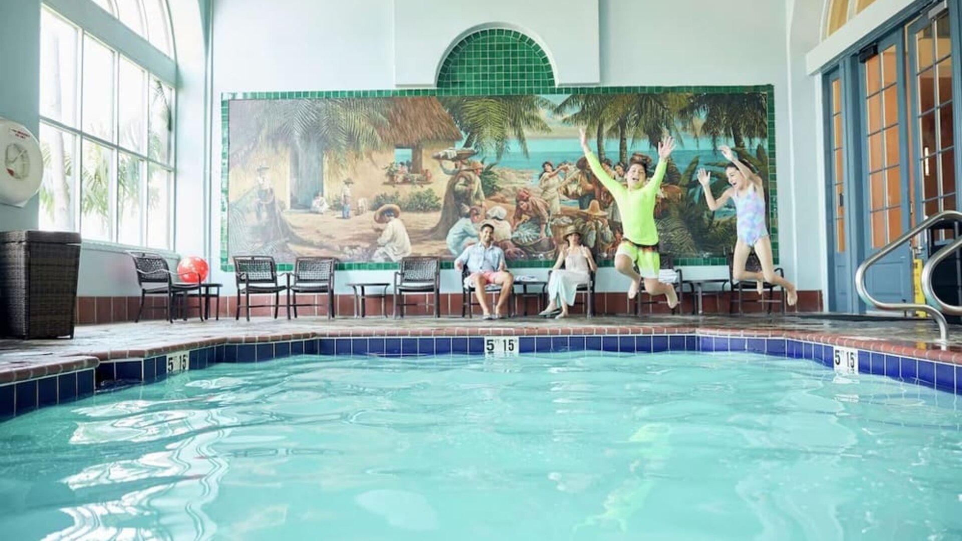 Refreshing indoor pool at Embassy Suites By Hilton Los Angeles International Airport South.