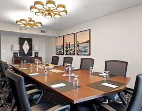 Professional meeting room at Embassy Suites By Hilton Los Angeles International Airport South.