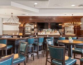 Hotel bar at Embassy Suites By Hilton Los Angeles International Airport South.
