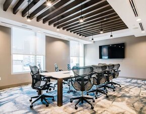 Professional meeting room at Hilton Garden Inn Denver Union Station.