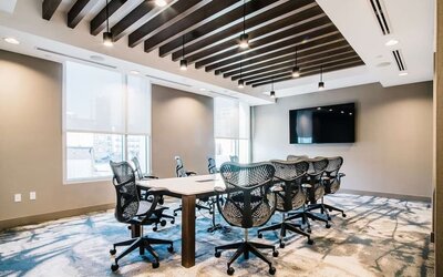 Professional meeting room at Hilton Garden Inn Denver Union Station.