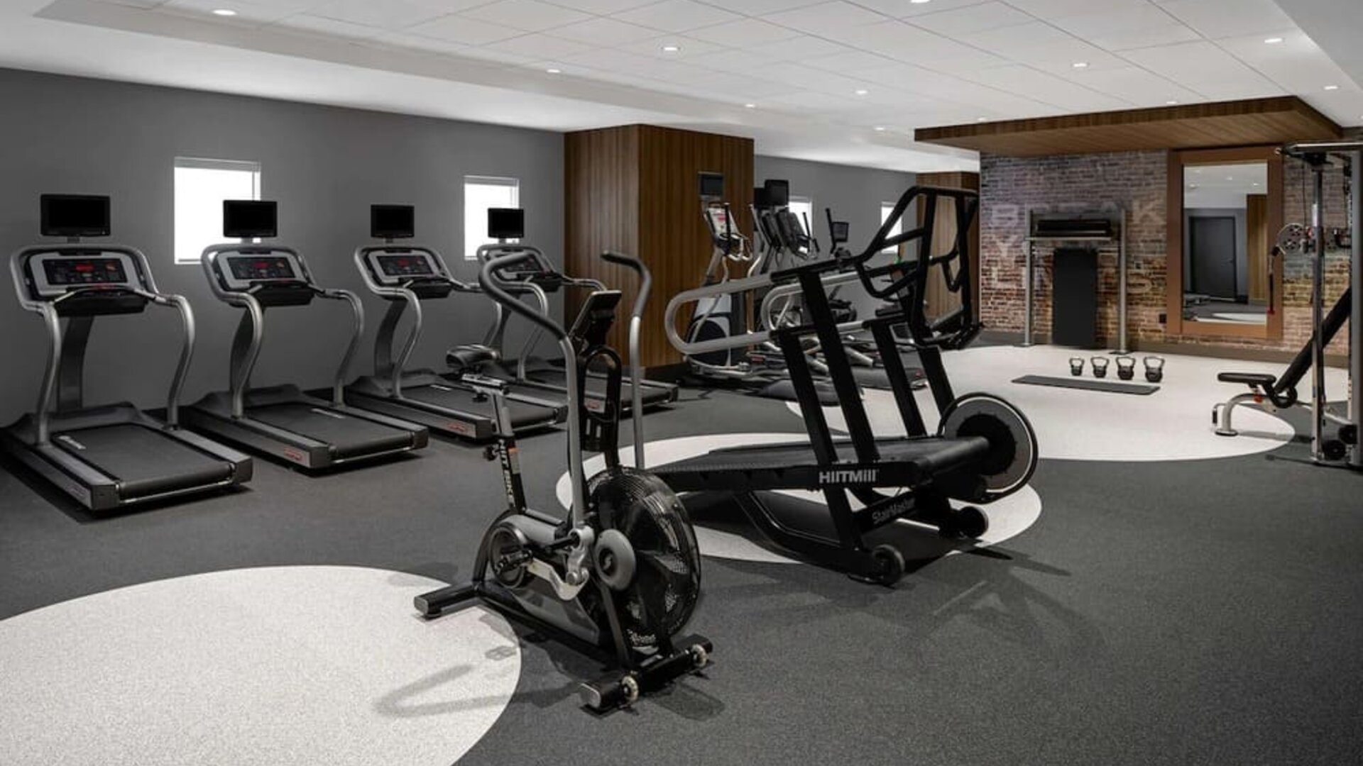 Fitness center at Hilton Garden Inn Camden Waterfront Philadelphia.