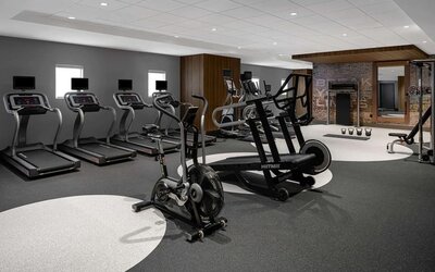 Fitness center at Hilton Garden Inn Camden Waterfront Philadelphia.