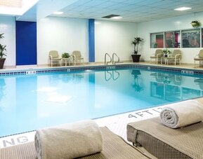 Refreshing indoor pool at Hilton Chicago-Northbrook.