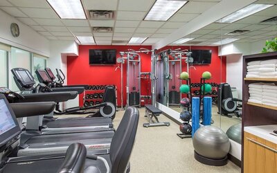 Fitness center available at Hilton Chicago-Northbrook.