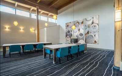 Business center at EnVision Hotel And Conference Center Mansfield Foxboro.