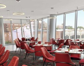Dining area at The Art Hotel Denver.