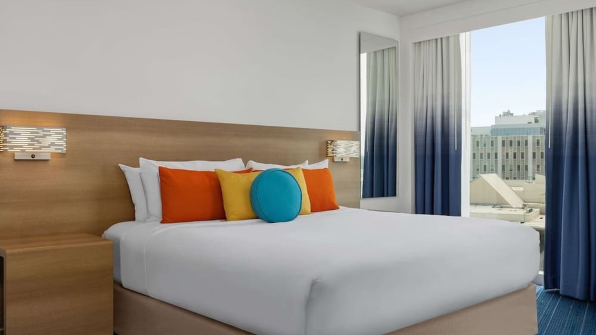 King bed at The Art Hotel Denver.