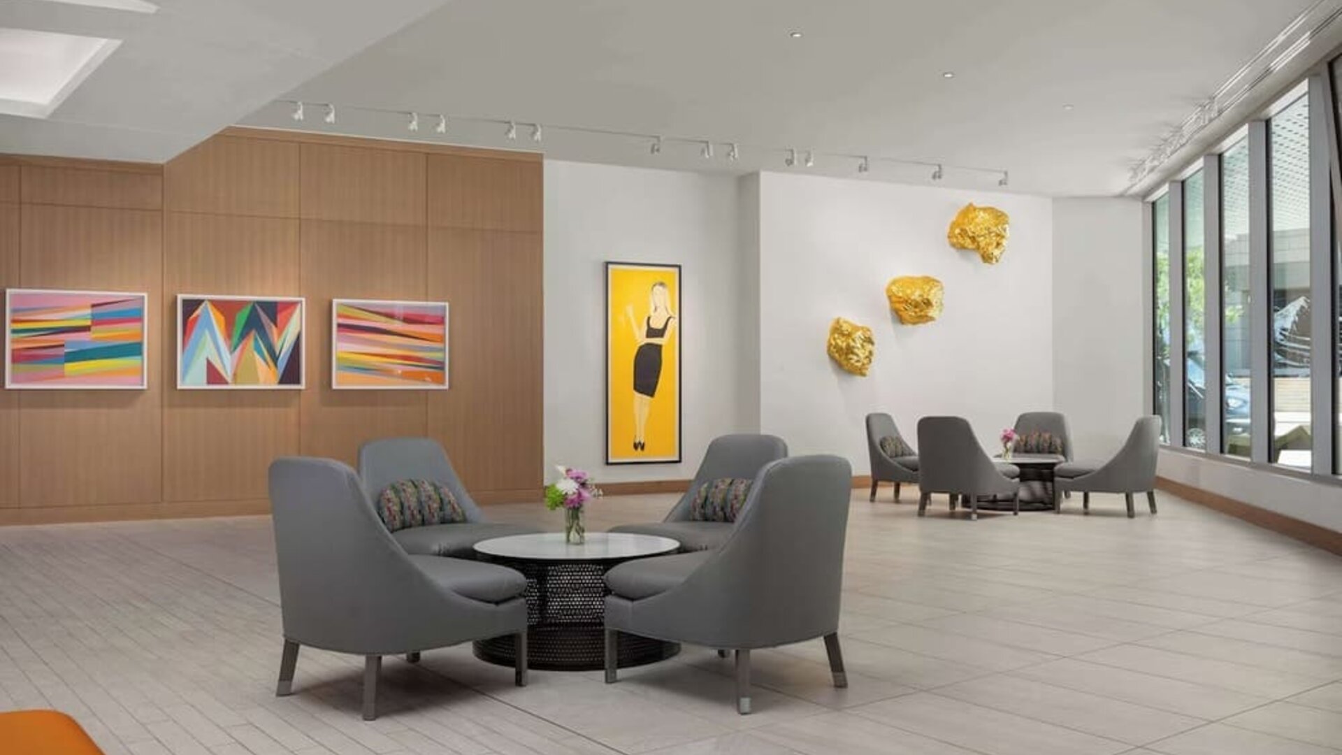 Lobby lounge at The Art Hotel Denver.