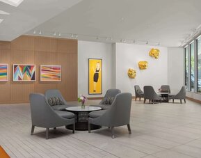 Lobby lounge at The Art Hotel Denver.