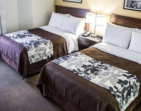 Day use twin room at Sleep Inn Tinley Park.