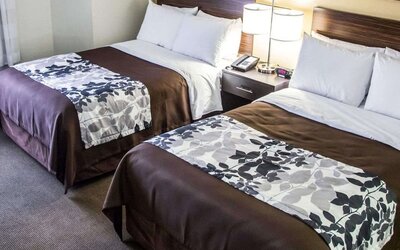 Day use twin room at Sleep Inn Tinley Park.