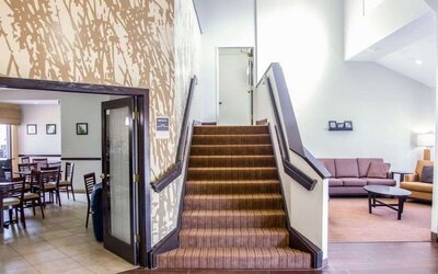 Hotel lobby at Sleep Inn Tinley Park.